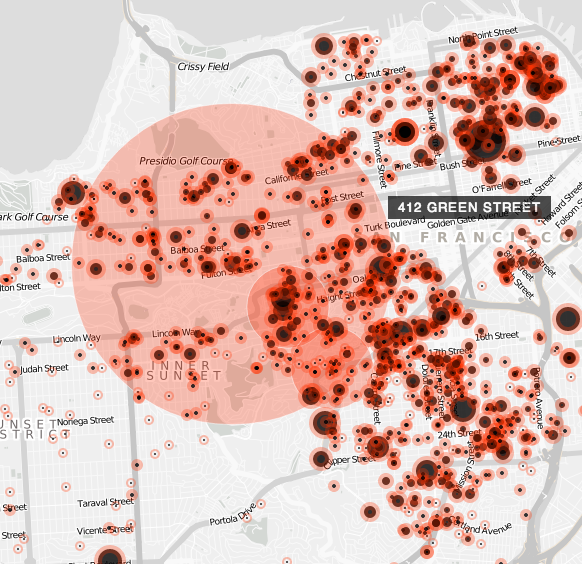 Ellis Act evictions in San Francisco. Source: Anti-Eviction Mapping Project